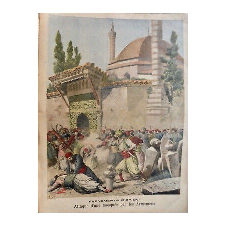 1895 LPJ TURQUIE EMPIRE OTTOMAN ATTAQUE MOSQUEE ARMENIENS RELIGION POPULATION