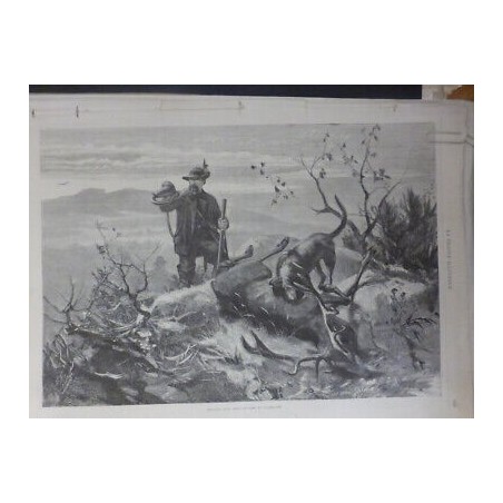 1887 CORS CHASSE EPILOGUE CERF TUE ALLEMAGNE