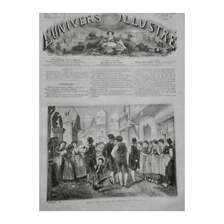 1864 FOIRE SERVANTES DESSIN M.MARCHAL