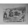 1872 POLO ANGLETERRE JEU OFFICIERS HOURSE-GUARDS PLAINE WOOLWICH