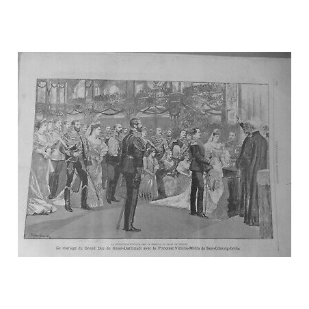 1894 IE MARIAGE GRAND DUC HESSE-DARMSTADT PRINCESSE VICTORIA-MELITA SAXE-COBOUG