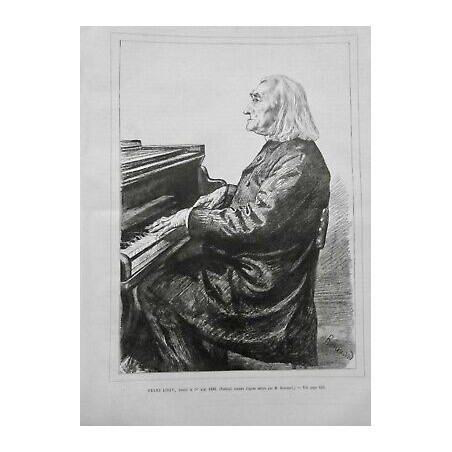 1886 UI FRANZ LISZT PORTRAIT M. RENOUARD