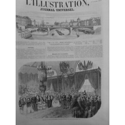 1855 I RECEPTION VICTOR EMMANUEL ROI DE SARDAIGNE GARE CHEMIN FER LYON