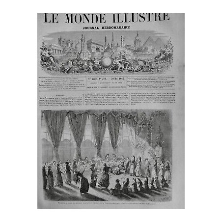 1863 MI CAIRE SERAIL RECEPTION DAMES EUROPEENNES VICE REINE EGYPTE MONTAUT