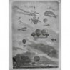 1863 MI AERGONAUTES LOCOMOTIONS AERIENNES BALLONS HENIN NADAR PETIN