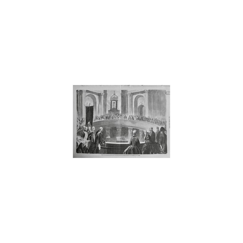 1863 MI MESSE COMMEMORATIVE INVALIDES ANNIVERSAIRE MORT EMPEREUR