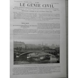 1914 GC RECONSTRUCTION PONT NOTRE DAME SEINE PARIS CONDITION NAVIGATION