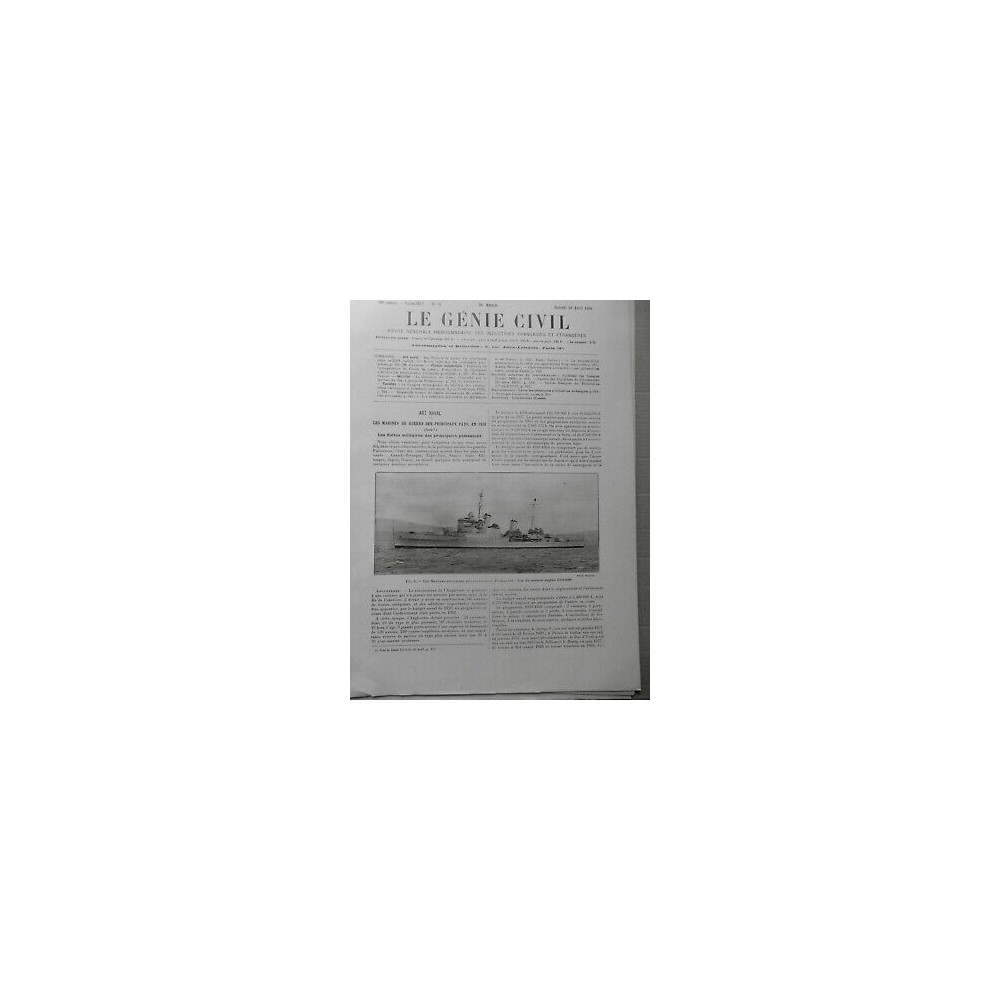 1939 GC ART NAVAL MARINE GUERRE FLOTTE MILITAIRE PRINCIPALES PUISSANCES