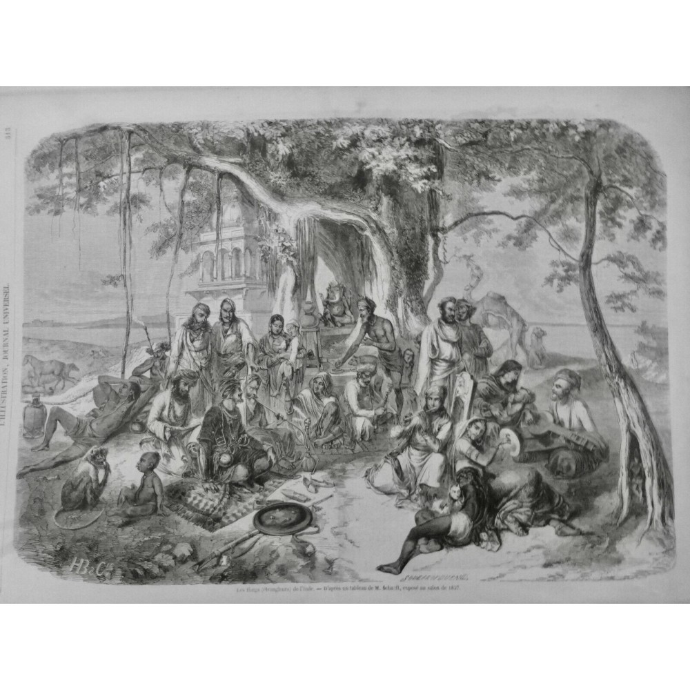 1857 I INDE THUGS TABLEAU SCHOEFT RUNJIT-SING ROI LAHORE CORPORATION RELIGIEUSE