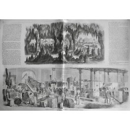 1867 MI PARIS EXPOSITION GRAND AQUARIUM MARIN GALERIE MACHINE COLIS INSTALLATION