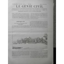 1897 GC EXPOSITION 1900 NOUVEAUX PALAIS CHAMPS ELYSEES PROJET DEFINITIF