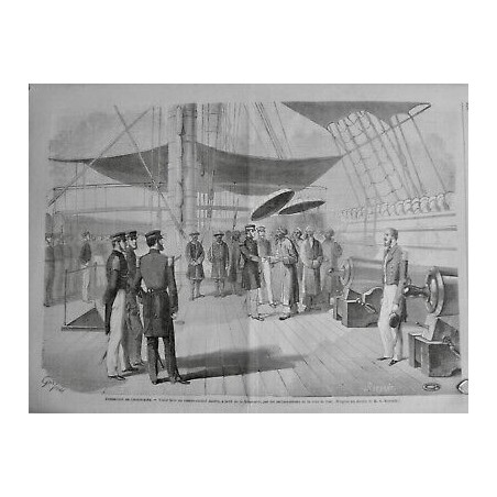 1863 MI EXPEDITION COCHINCHINE NAVIRE SEMIRAMIS AMIRAL JAURES AMBASSADEUR HUÉ