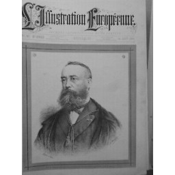 1886 PERSONNALITE M.P.H.WILLEMS DIRECTEUR ACADEMIE ROYALE FLAMANDE DESSIN TICHON