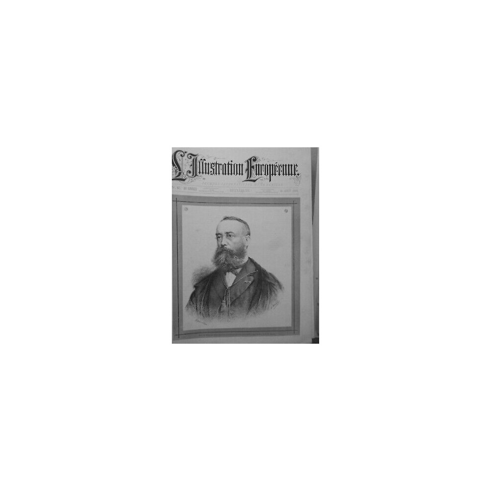 1886 PERSONNALITE M.P.H.WILLEMS DIRECTEUR ACADEMIE ROYALE FLAMANDE DESSIN TICHON