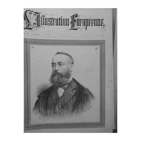 1886 PERSONNALITE M.P.H.WILLEMS DIRECTEUR ACADEMIE ROYALE FLAMANDE DESSIN TICHON