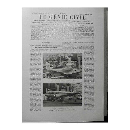 1934 GC AERONAUTIQUE EXPOSITION HYDRAVION BIMOTEUR LIORÉ AVION BREGUET