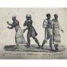 1819 GRAVURE ESTAMPES MOEURS COSTUME ZANZIBAR MADAGASCARD