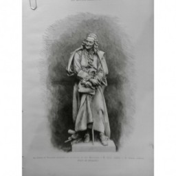 1885 MI SCULPTEUR STATUE VOLTAIRE QUAI MALAQUAIS STATUAIRE CAILLÉ FORMIGÉ ARCHI