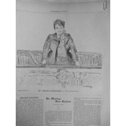 1901 FEMMES ARTISTES CF MME RIQUET-LEMONIER THEATRE-SANS -GENE DESSIN WIDHOFF