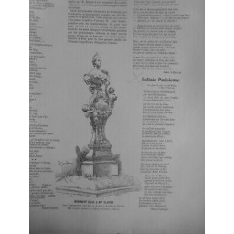 1901 FEMMES ARTISTES CF MONUMENT TRAGEDIENNE HIPPOLYTE CLAIRON SCULPTEUR GAUQUIE