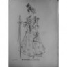 1901 FEMMES ARTISTES CF LLE DIETERLE THEATRE BOUFFES PARISIENS DESSIN WIDHOPFF