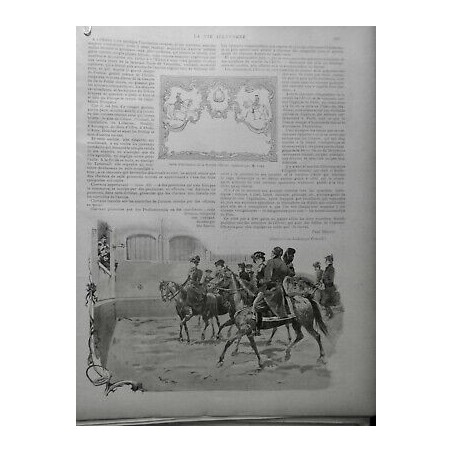 1899 VI FEMME AMAZONE EQUITATION CHEVAL ETRIER MANEGE GALOP EXERCICE