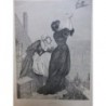 1870 MI PIGEONS VOYAGEURS MESSAGES FACTEUR AILE FEMMES