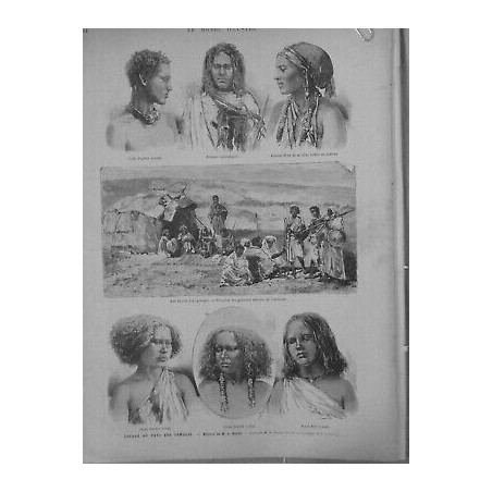 1882 SOMALIE VOYAGE PAYS COMALIS GOURGUI RECEPTION GUERRIER