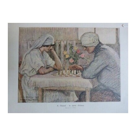 1918 I ECHECS PARTIE HOPITAL PASTEL BROCA