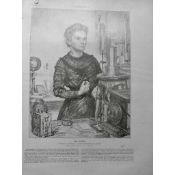 1911 I FEMME PERSONNALITE MME CURIE PROFESSEUR SORBONNE DECOUVERTES PORTRAIT