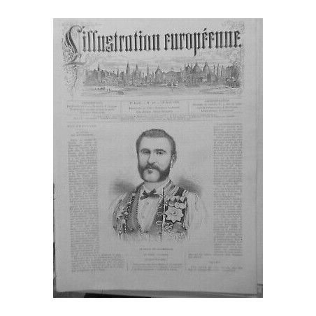 1876 PERSONNALITE PRINCE MONTENEGRINS UN SOLEIL COUCHANT D'APRES WITTKAMP