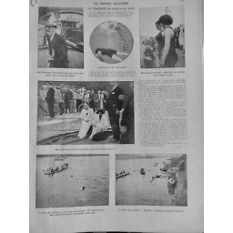 1906 MI NATATION FEMME NAGE TRAVERSEE PARIS NAGEUSE MISS KELLERMANN