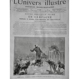 1888 UI CIRQUE DOMPTEUR RUDESINDO LOUPS CAGE FOUET