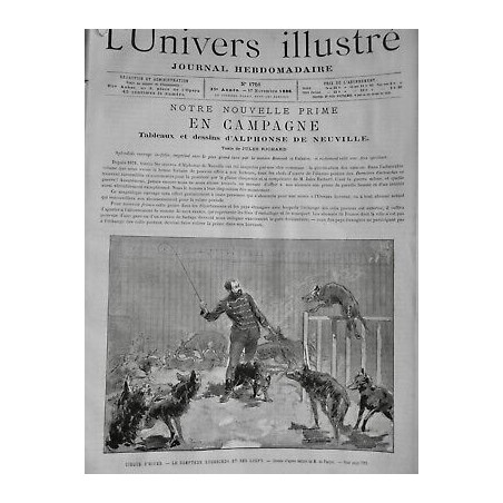 1888 UI CIRQUE DOMPTEUR RUDESINDO LOUPS CAGE FOUET