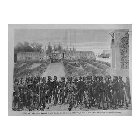 1876 MI CONSTANTINOPLE TURQUIE EMPIRE OTTOMAN PALAIS DOLMA BAKTCHÉ ABDUL AZIZ