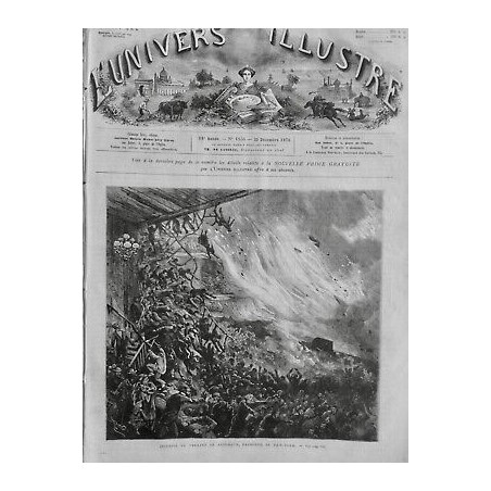 1876 UI INCENDIE NEW YORK FEU THEATRE BROOKLYN FLAMMES VICTIMES