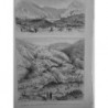 1877 AUTRICHE STYRIE EBOULEMENT MONTAGNE STEINBRUCHEN DESSIN M.FERAT