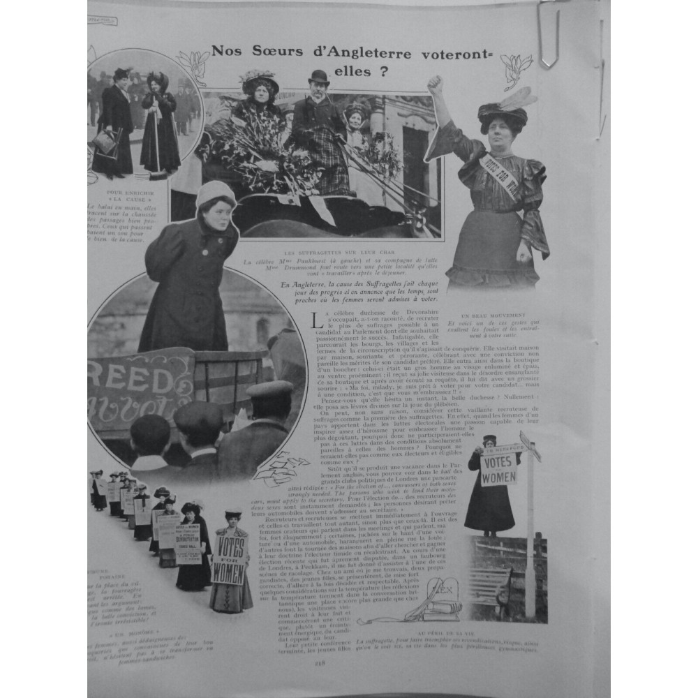 1908 F VOTE FEMMES ANGLAISES