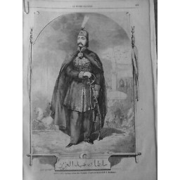 1862 EMPIRE OTTOMAN SULTAN ABDUL AZIZ PORTRAIT M.MONTANI