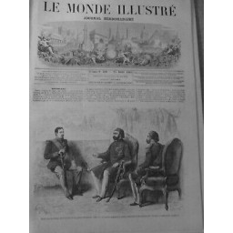 1864 EMPIRE OTTOMAN ENTREVUE SULTAL ABDUL AZIZ PRINCE ALEXANDRE JEAN 1ER