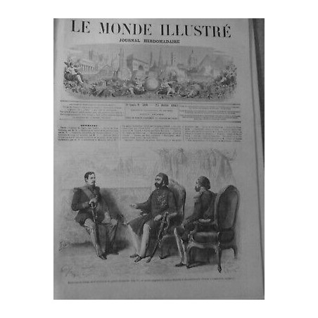 1864 EMPIRE OTTOMAN ENTREVUE SULTAL ABDUL AZIZ PRINCE ALEXANDRE JEAN 1ER