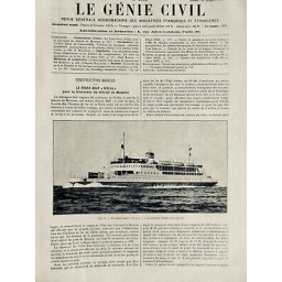 1933 GC CONSTRUCTION NAVALE FERRY BOAT SCILLA MACHINERIE DIESEL ELECTRIQUE