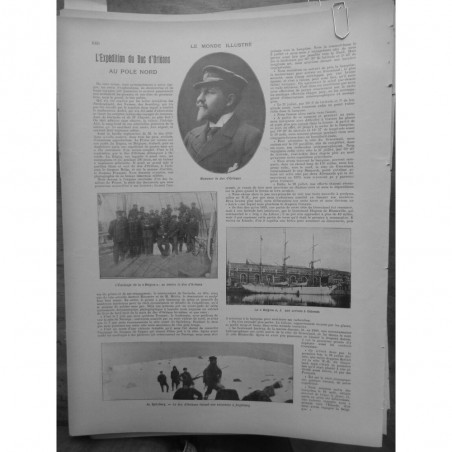 1905 EXPEDITION POLE NORD DUC D'ORLEANS EQUIPAGE