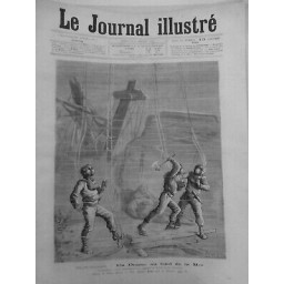 1877 THEATRE HISTORIQUE DRAME FOND MER ASSASSINAT DESSIN HENRI MEYER