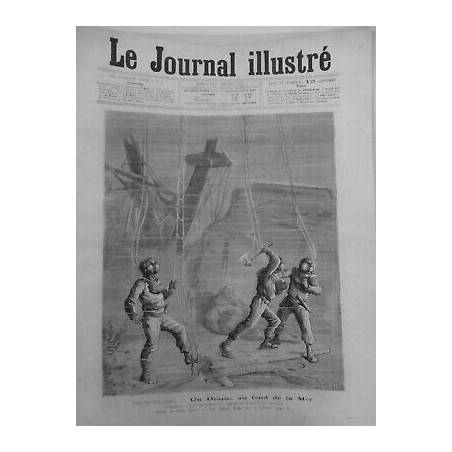 1877 THEATRE HISTORIQUE DRAME FOND MER ASSASSINAT DESSIN HENRI MEYER