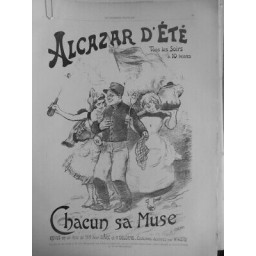 1897 HOMMES ARTISTES CF THEATRE ALCAZAR REVUE CHACUN SA MUSE JEAN D'ARC DELORME