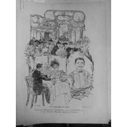 1901 HOMMES ARTISTES CF PARIS RESTAURANT LES FLEURS ORCHESTRE ROUMAIN CIOLACOU