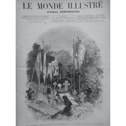 1876 SERBIE MERIDIONALE CIMETIERE RATINA DESSIN E. MORIN