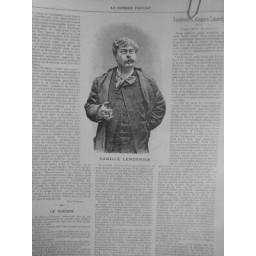 1888 HOMMES ARTISTES CF CAMILLE LEMONNIER ECRIVAIN LIVRE LA BELGIQUE