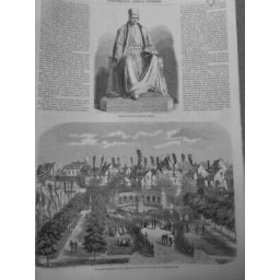 1856 I VALENCIENNES INAUGURATION STATUE FROISSART LEMAIRE CHRONIQUEUR POETE